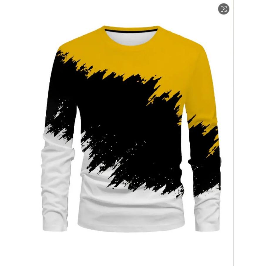 Женская футболка с круглым вырезом, длинным рукавом и 3D-принтом