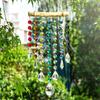 Creative Irregular Wood Stick Sun Catcher Dream Crystal Wind Chime Fantasy Rainbow Wall Pendant