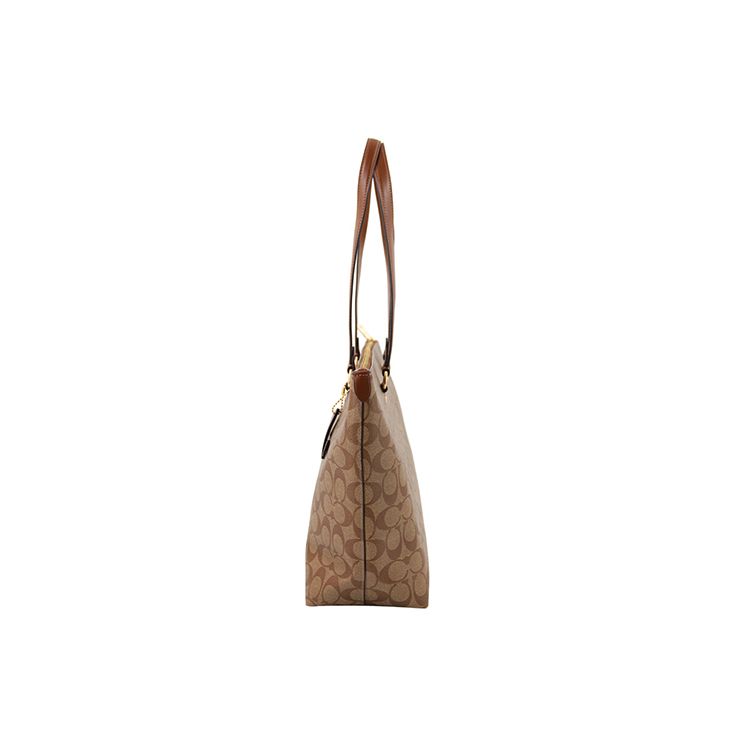 Coach Сумка-тоут из канвы с классическим монограммой и кожи Gallery 32 Женские сумки-тоут Хаки Коричневый 79609-IME74