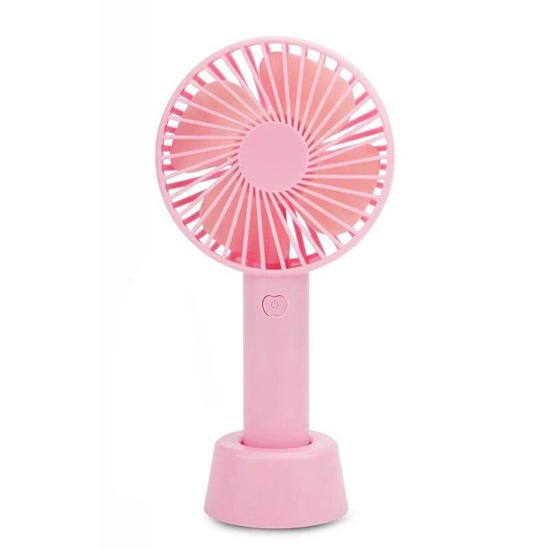 Summer mini fan hand-held USB rechargeable fan portable student gift dormitory fan one piece on behalf of Pink 800mAh