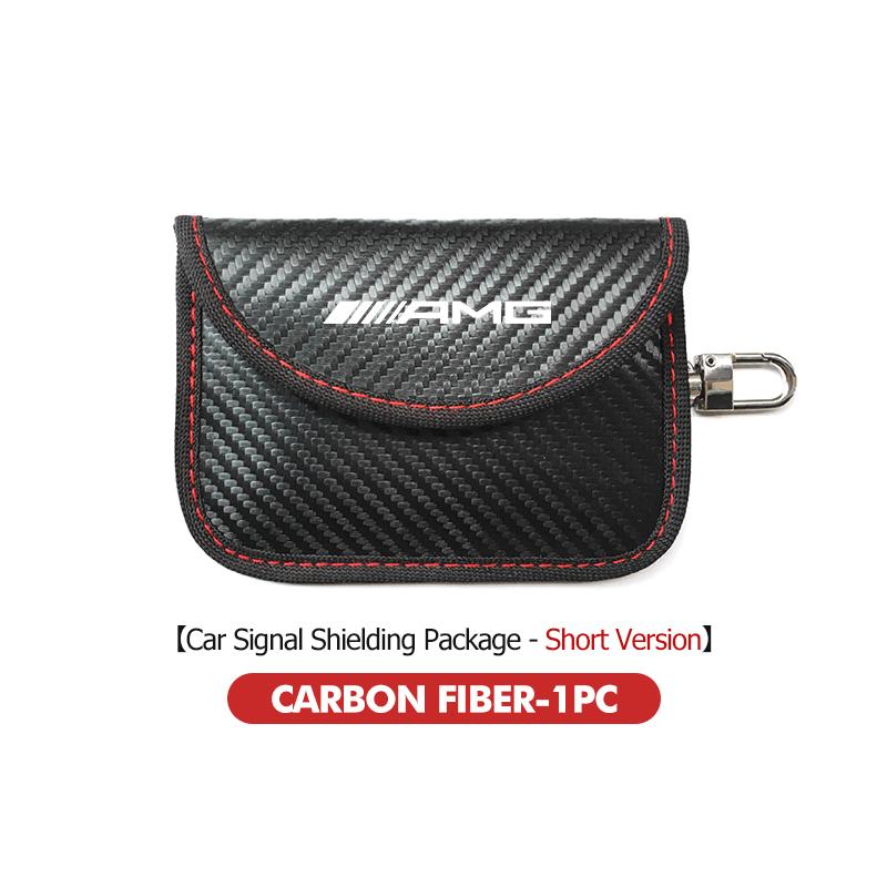 Car key Signal Shielding RFlD Blocking Pouch Key Faraday Bag For Mercedes Benz AMG C180 C300 W124 W176 W177 C200 C260 GLC CLE DN6