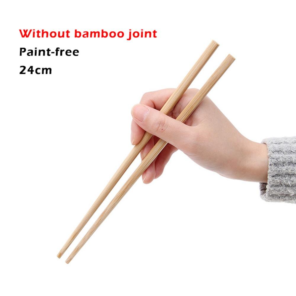 1pair 24/27/30/32cm Bamboo Chopsticks No Wax Anti-slip Chopsticks Hotpot Chopsticks Household
