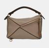[Pre-Owned] Puzzle Medium Brown Leather Geometric Shoulder Bag With Gold Hardware And Detachable Strap - Good #1GUI4UV