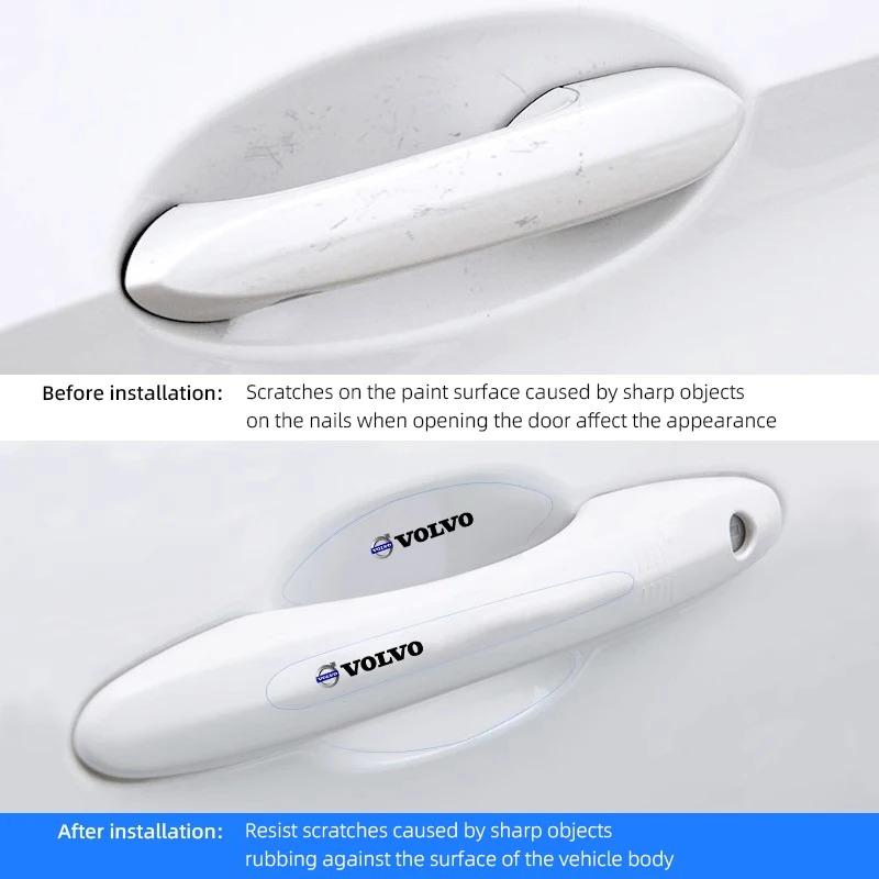 Door Bowl Handle Sticker For Volvo XC90 V90 V60 XC60 V40 S80 S60 S90 C40 XC40 V70 XC70 Car Anti-scratch Protector Decal