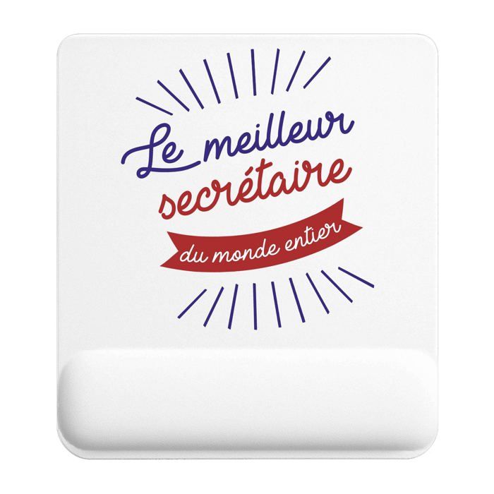 Tapis de souris - PLANETEE - Secrétaire Meilleur Monde - 22x18 cm - 3 mm - Surface lisse antidérapante