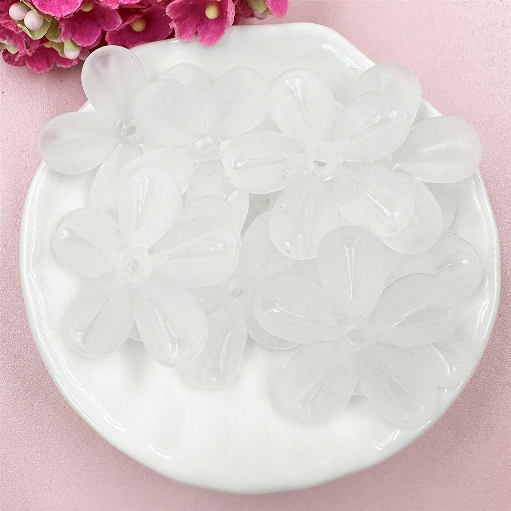 10 шт. 29 мм акриловые матовые цветочные бусины россыпью для изготовления украшений своими руками головные уборы телефонная цепочка ручная работа