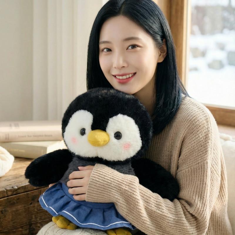 Плюшевая игрушка Пингвин на айсберге, синий тон, для детей, подарок и декор комнаты