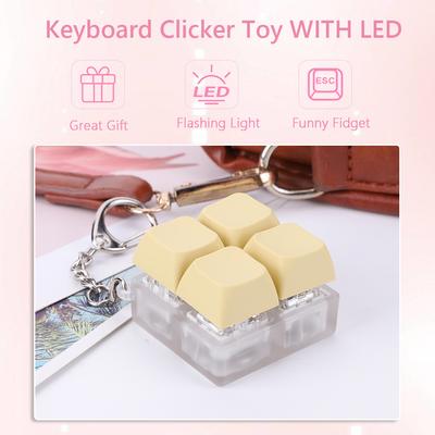 4 кнопки клавиатура ключ игрушка вечеринка снятие стресса DIY Fidget Button Keycap Fidget Keychain клавиатура брелок игрушки брелок для пальцев клавиатура