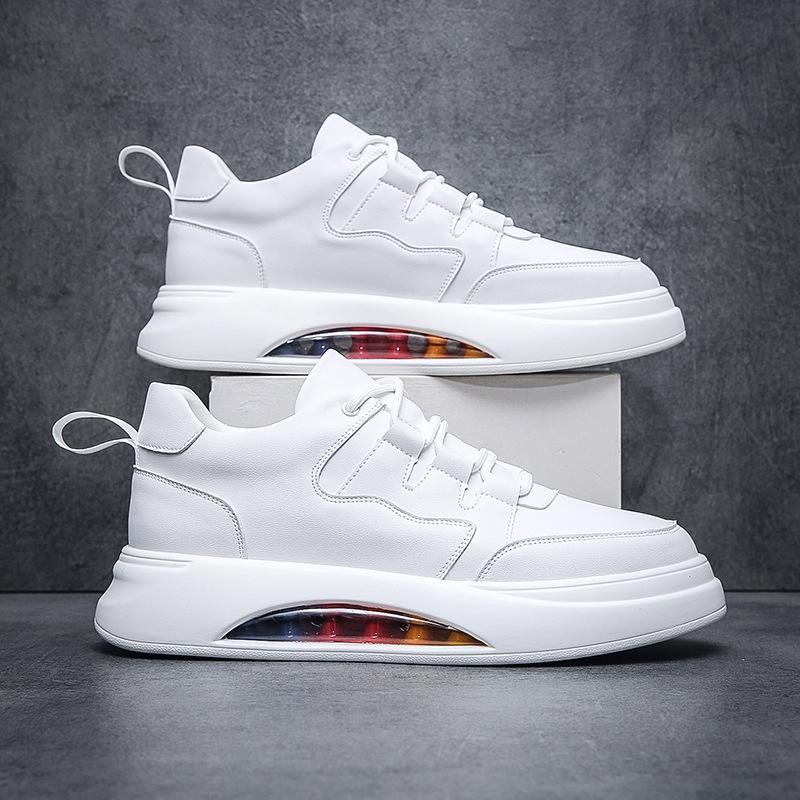 Мужские туфли для скейтбординга, модные мужские туфли, маленькие белые туфли, весна и лето, новые туфли на воздушной подушке с мягкой подошвой, прямая трансляция