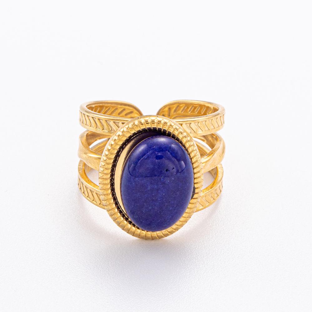 Ювелирные изделия из нержавеющей стали Павлин Зеленый титановая сталь с нефритовым кольцом из нержавеющей стали для пожилых людей, чувство роскоши, легкая потеря цвета, летняя женская