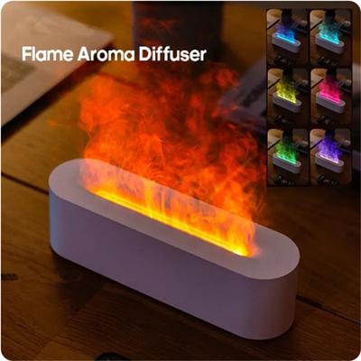 Новейший RGB пламя, ароматический диффузор, увлажнитель, USB настольный светильник, имитация света, ароматерапия, очиститель воздуха для спальни с 7 цветами