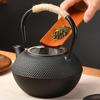 KazeSo Iron Iron Iron Iron Direct Совместим с IH Iron Cast Tea Ceremony Iron Маленький чугунный чайник для заваривания чая в старом чугунном чайнике для заваривания чая