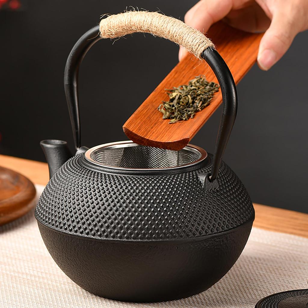 KazeSo Iron Iron Iron Iron Direct Совместим с IH Iron Cast Tea Ceremony Iron Маленький чугунный чайник для заваривания чая в старом чугунном чайнике для заваривания чая