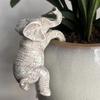 Elephant Flower Pot Hugger Flower Basket Edge Decoration Garden Design Elephant Flower Pot Huggers For Balcony Patio Lawn Yard