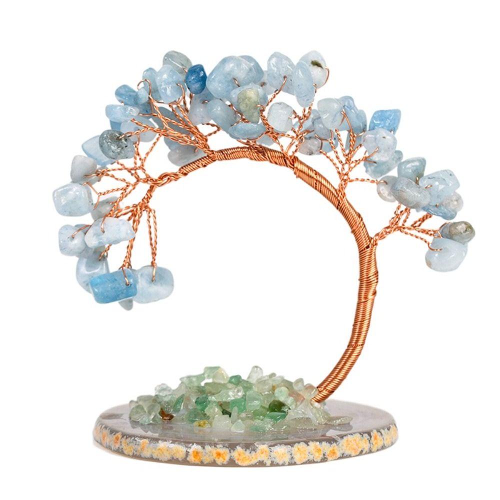 Мини-дерево ручной работы Модель натурального хрустального дерева Украшения для дома из натурального хрустального дерева