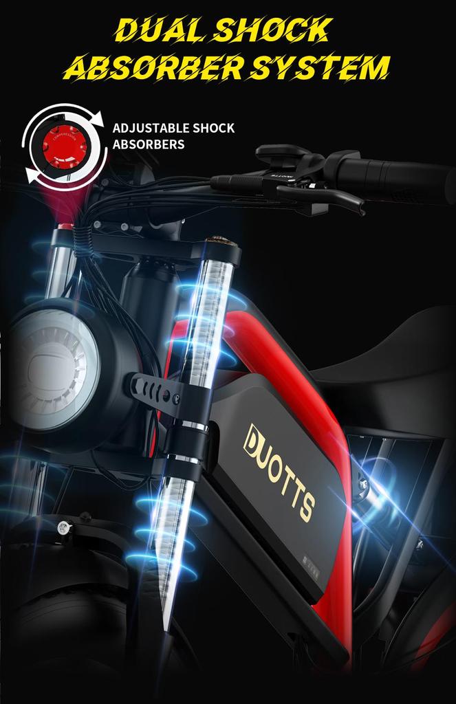 DUOTTS N26 Electric Bike 750W Motor, 48V 20Ah Samsung Battery, 120KM Range, IPX4 Waterproof, 55° Climbing