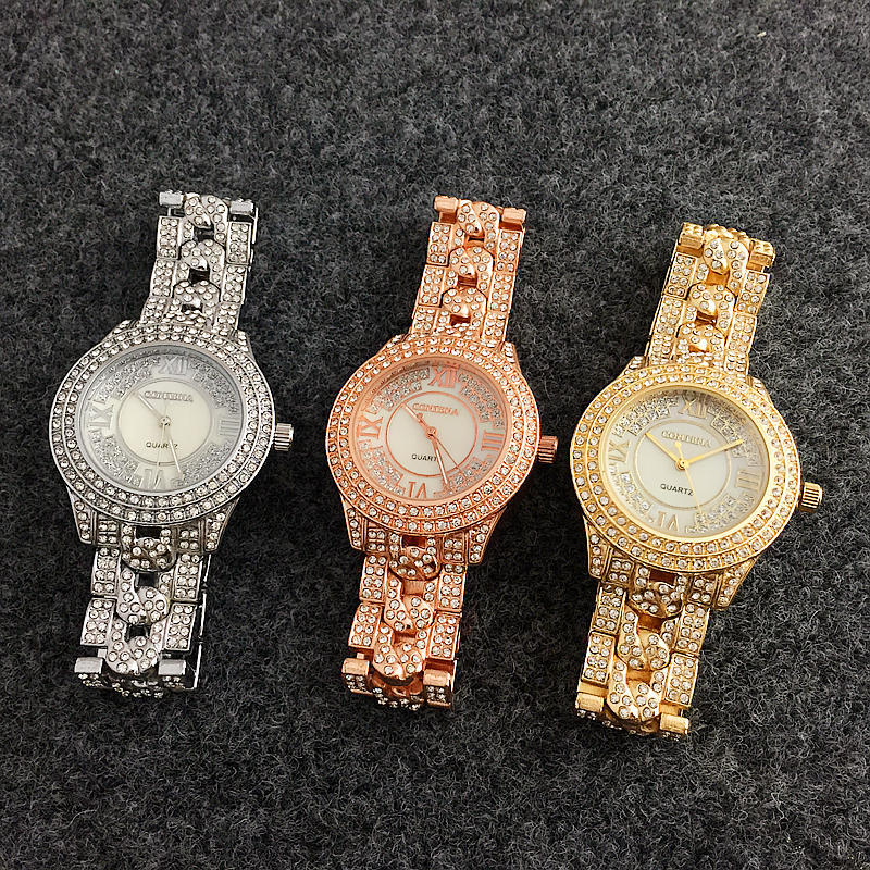 CONTENA Роскошный браслет с блестящими бриллиантами и стразами, модные женские часы