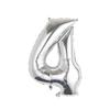 32-Inch Body Shaping Numeric Balloons - Gold & Silver, Floating Birthday & Celebration Decor