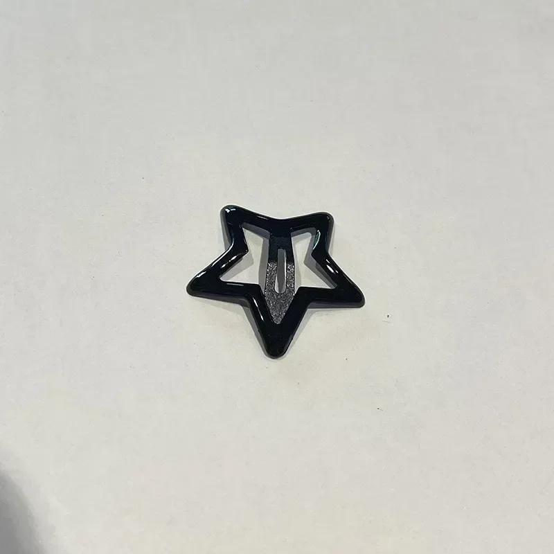 20 шт. красочные заколки для волос в форме звезды BB для девочек Y2K сладкие заколки-звезды для женщин простые металлические защелкивающиеся заколки для волос головные уборы ювелирные аксессуары