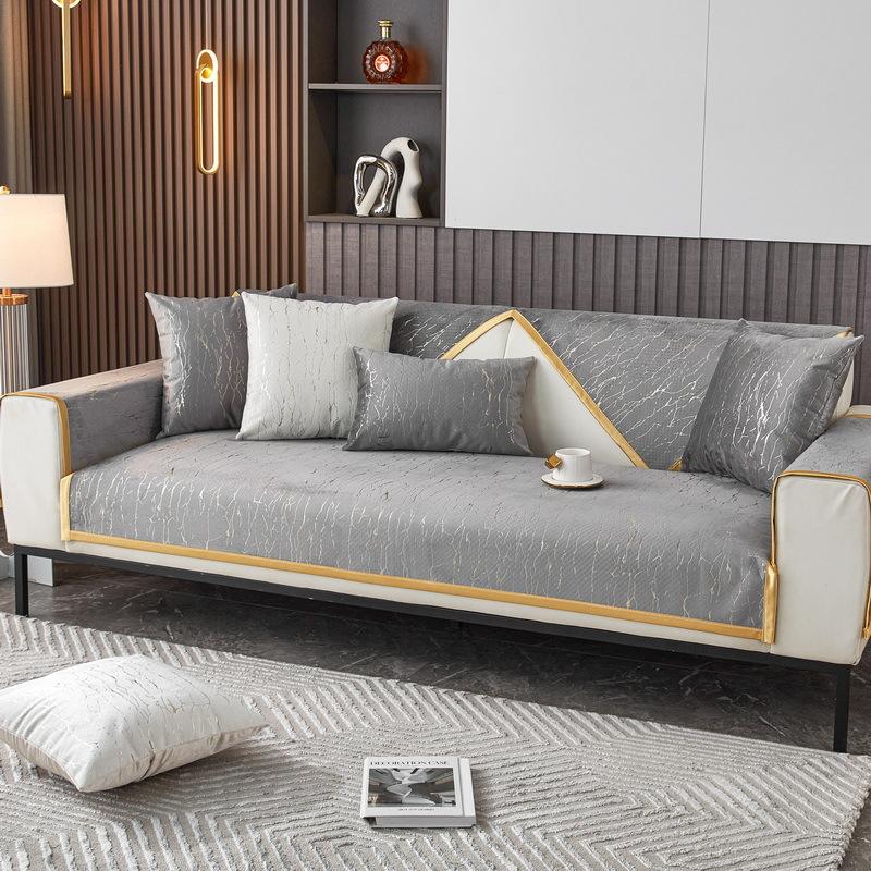 Подушка для дивана из шенилла в стиле легкой роскоши, Нескользящая, Универсальная для всех сезонов, Модная подушка для сиденья, Роскошный чехол для дивана премиум-класса, Тканевое полотенце