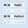 Хромированный черный 3D 2,6 см M X3M40i X3M40d цифры ABS эмблема для BMW X3 SeriesF25 G08 G45 логотип багажника автомобиля