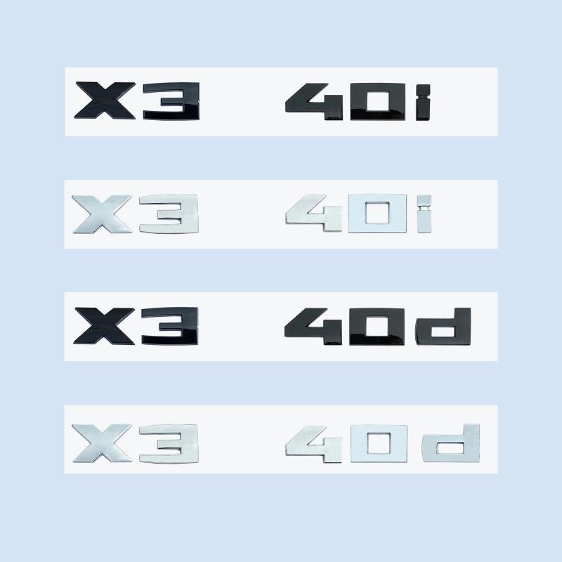 Хромированный черный 3D 2,6 см M X3M40i X3M40d цифры ABS эмблема для BMW X3 SeriesF25 G08 G45 логотип багажника автомобиля