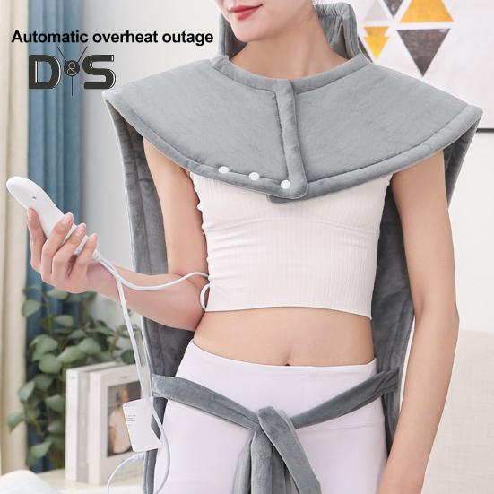Электрическая грелка с автоматическим выключением, розетка 240 В, Великобритания, регулируемые кнопки, подогрев плеч, шеи, спины, 9 скоростей, регулировка температуры, управление одной кнопкой, грелка