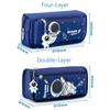 Four/Double layers Pen Bag Large Capacity Pen Box Cartoon Stationery Organizer  School Office