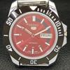 МУЖСКИЕ ВОССТАНОВЛЕННЫЕ SEIKO 5 JAPAN 6309A АВТОМАТИЧЕСКИЕ НАРУЧНЫЕ ЧАСЫ С КРАСНЫМ ЦИФЕРБЛАТОМ a426508-2
