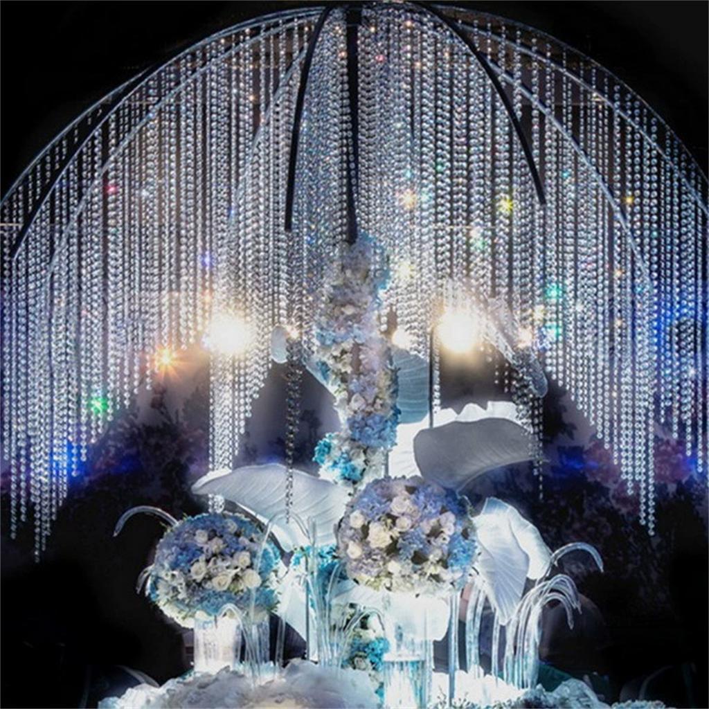 Bedroom Octagonal Pearl Curtain, Living Room Entrance Curtain, Partition Lighting Fixture, 1 Meter