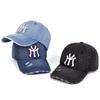 Unisex Letter Embroidery Hole Denim Baseball Caps Spring Autumn Outdoor Adjustable Casual Hats Sunscreen Hat