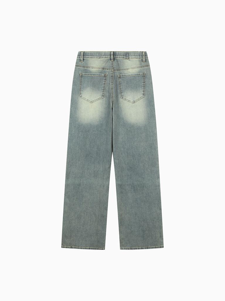 HANGTEN Men'S Lightweight Wide Denim Pants_296(10570-055-403-10)