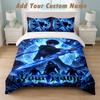 Bedding Set 1 Duvet Cover 2 Pillowcases Solo Leveling Print Soft Bed Linen Bedroom Decor