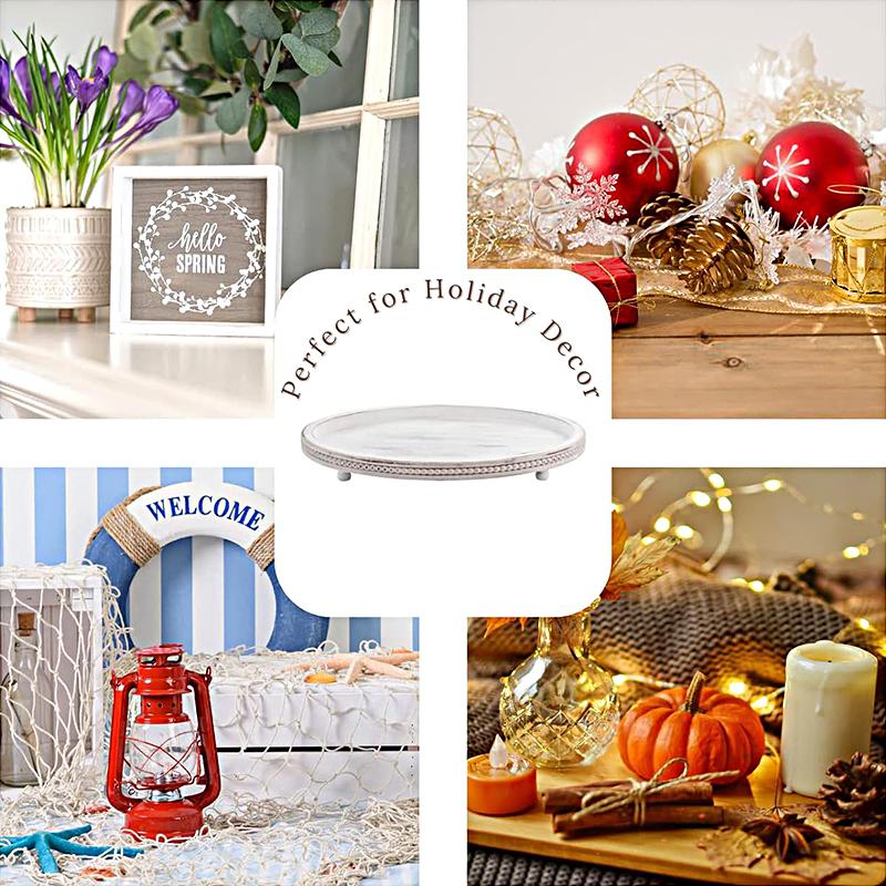 Handmade Storage Tray Aromatherapy Plate Display French Retro Style Natural Materials Hotel Restaurant Sundries Accessories