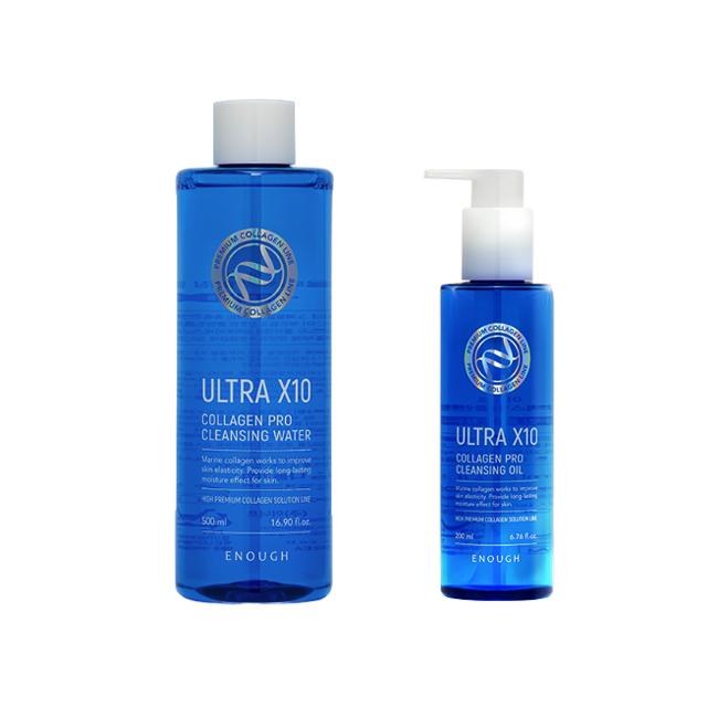 ENOUGH Линия очищения Ultra X10 Collagen Pro (Молочко 300 мл / Бальзам 100 мл / Масло 200 мл / Вода 500 мл) (17 вариантов)