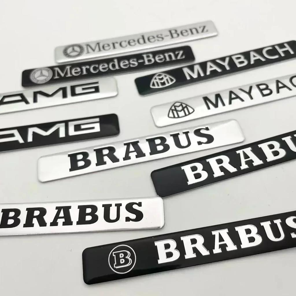 3D Metal Badge Stickers Decal Accessories For Mercedes Benz AMG Brabus Maybach W206 W204 W205 W212 W213 W221 W222 W223 W251 W464 AF1