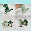 Adorable Green Plush Dinosaur Keychain Accessory Soft Cute Stuffed Toy Gift