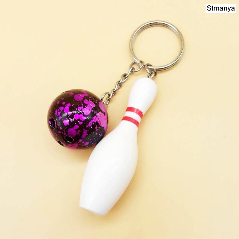 New Design Bowling metal Keychain Car Key Chain Key Ring Sports Keyring pendant For Man Women Gift #1-17164