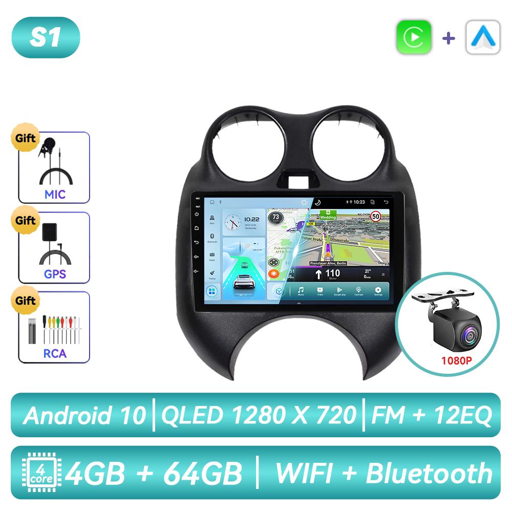 For Nissan March MICRA 2010-2015 Android Car Radio Multimedia Video Player Navigation GPS Carplay Touch Screen Auto Stereo Intelligent Systems