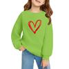 Детский пуловер свободного кроя с длинным рукавом, с принтом букв и круглым вырезом