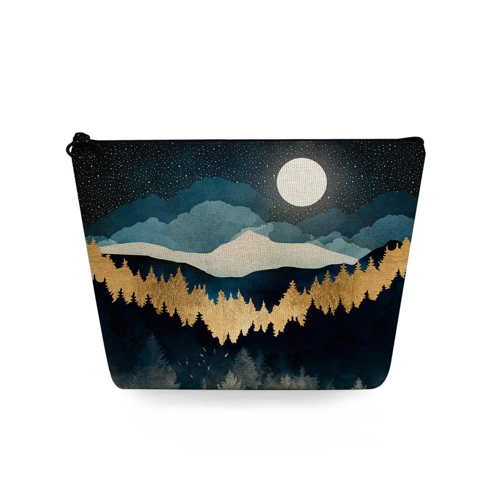 Women Landscape painting Print Cosmetic Bag Toiletries Organize Travel Storage Case 6753 KTB