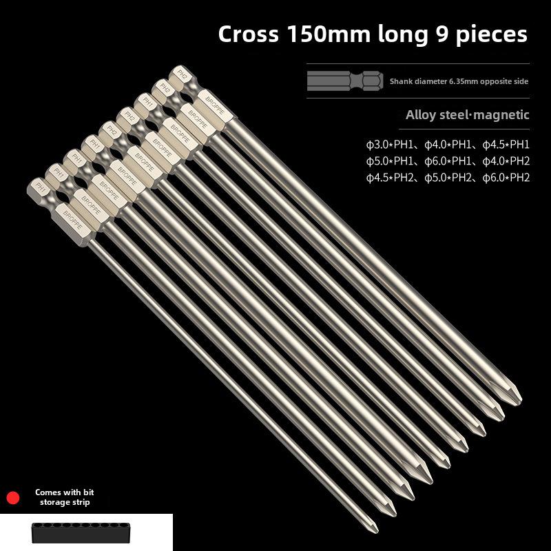 Магнитная крестовая отвертка BROPPE с электрической дрелью и пневматической насадкой