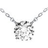 Necklace Silver 925 Sterling Silver Length Adjustable Up To 1 Carat Single Piece Accessory Cubic Zirconia Rhinestone [Gifty] (Chain 45cm) H&C