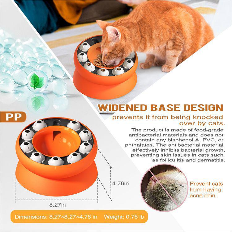 Interactive Slow-Feeding Cat Bowl Toy for Cats