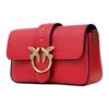 Pinko Сумка Love с логотипом бренда Золотая фурнитура Кожаная Сумка через плечо Наплечная Мини Женские сумки Красный 104340-A0QO-R30Q