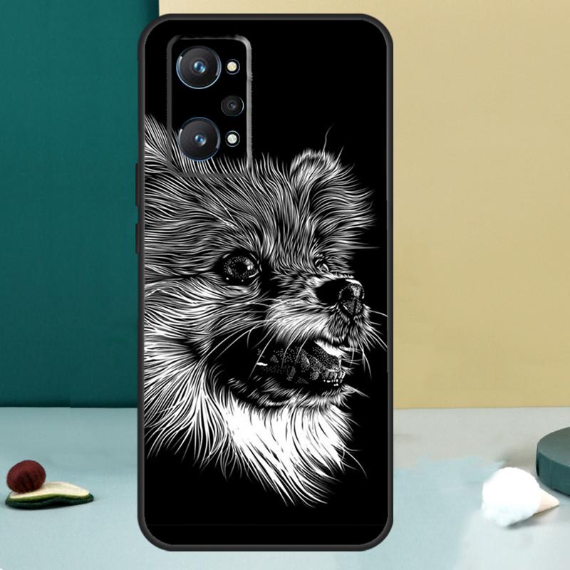 Померанский шпиц Акварельная собака Чехол для Realme 13 12 10 11 14 Pro Plus GT 6 5 6T GT7 Pro C55 C53 C51 C21Y C25S C75 C67 C61