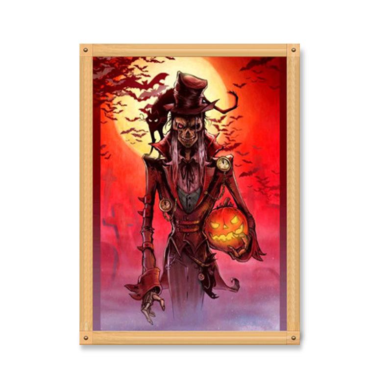 5D алмазная живопись полный алмаз Diy круглый алмаз Хэллоуин животное ручная работа Алмазная вышивка мозаика украшение дома подарок