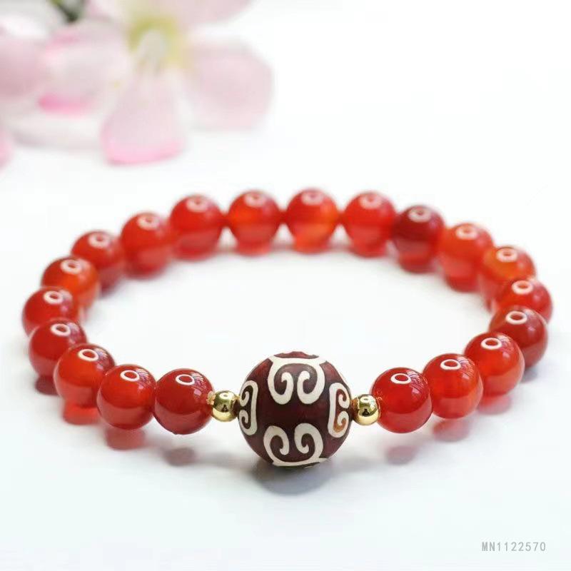 2026 Red Agate Bracelet Reply Beads Chalcedony Ornament Factory Live Delivery S1122570