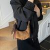 Autumn Retro Suede Bag Women's Simple Versatile Underarm Bag Foreign Style Messenger Croissant Bag Urban Simple Handbag