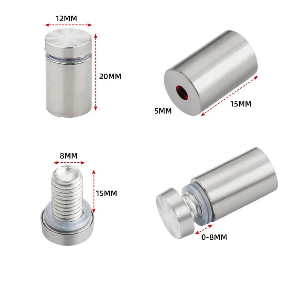 4pcs Stainless steel Stainless steel advertising nails rust-proof Silver/gold/black Acrylic board screws Strong tolerance firm